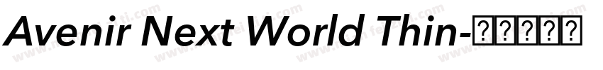 Avenir Next World Thin字体转换